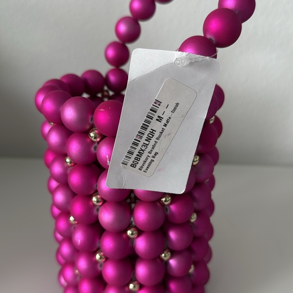 Pink Festive Beaded Bucket Bag - Picture 3 of 7